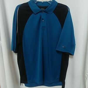 Izod Cool FX Polo Golf Shirt Blue- L